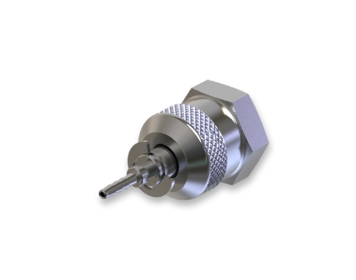 ' SWIVEL PIN FEMALE TEST COUPLING FITTING WITH HEXAGON '