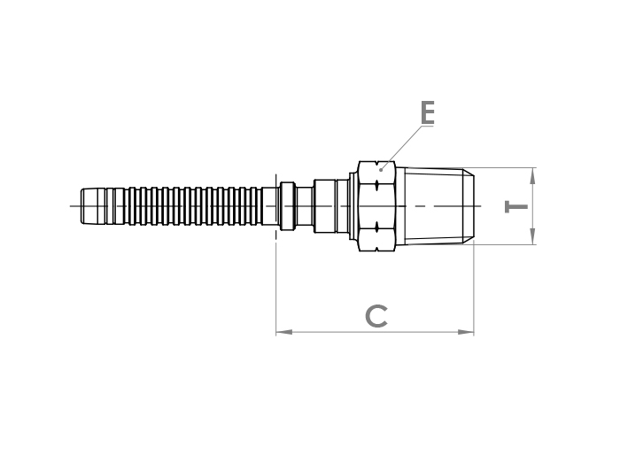NPT Male with 60° Conical Bore