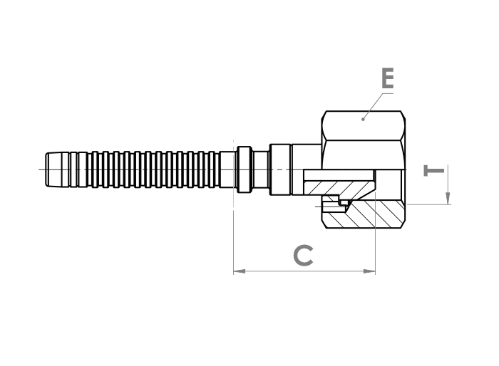NPT Male with 60° Conical Bore